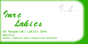 imre lakics business card